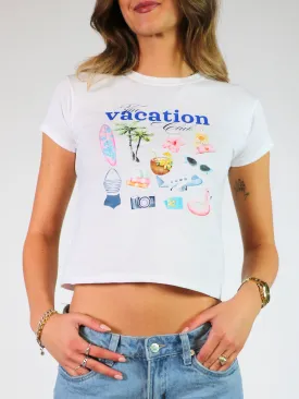 VACATION CLUB BABY TEE - HVID