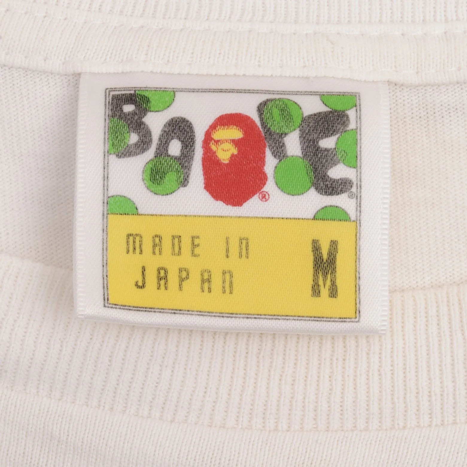 VINTAGE BAPE APE BABY MILO SHALL NEVER KILL APE  TEE SHIRT MEDIUM MADE IN JAPAN