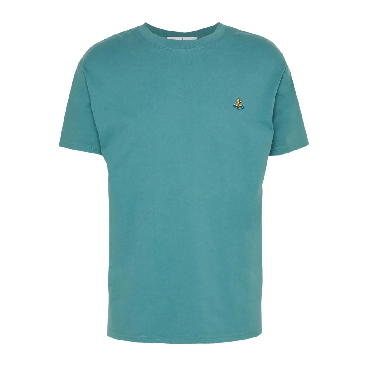 Vivienne Westwood Embroidered Orb Logo Teal T-Shirt