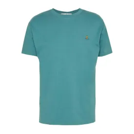 Vivienne Westwood Embroidered Orb Logo Teal T-Shirt