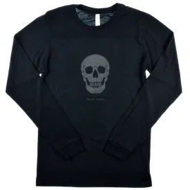 Walter Knabe Unisex Long Sleeve T Shirt Skull  Black