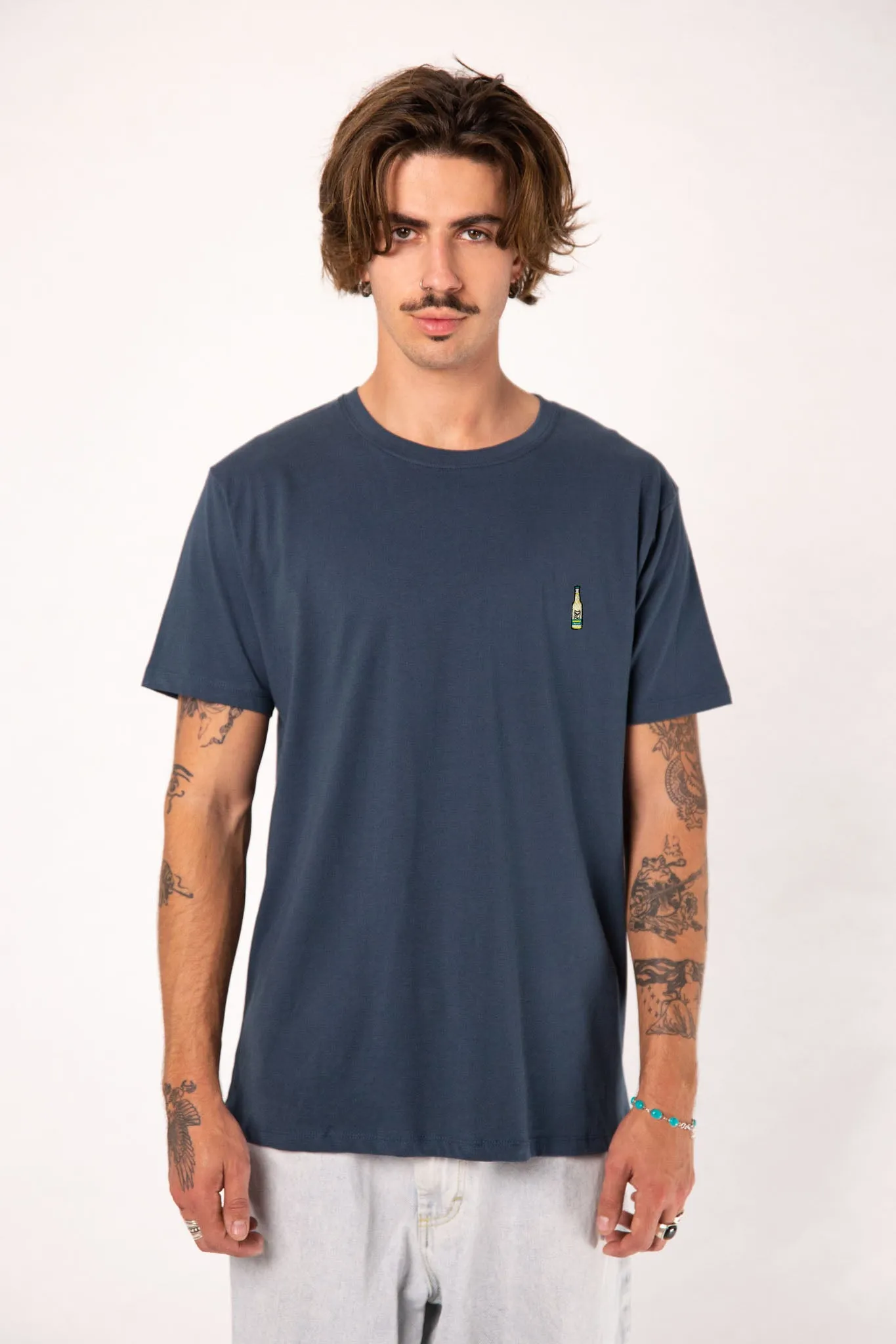 WINZZ Weinschorle  | Besticktes Männer Bio Baumwoll T-Shirt