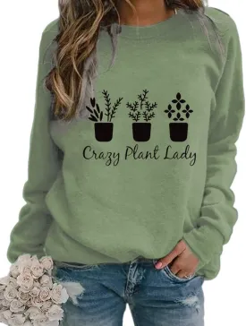 YourTops Women Crazy Plant Lady Graphic T-Shirt