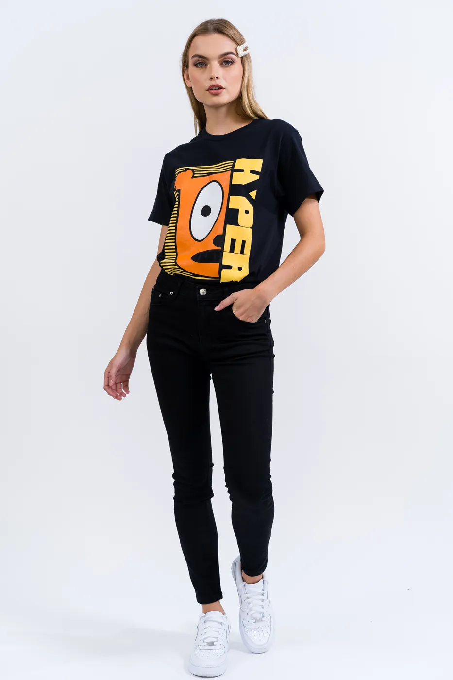 Youth | Half Face Black Tee